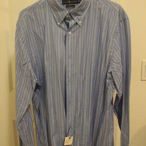 Polo Ralph Lauren new shirt (17; slim fit) stripped blue